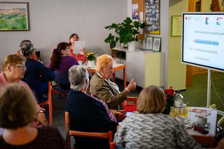 Teilnehmer beim Quiz